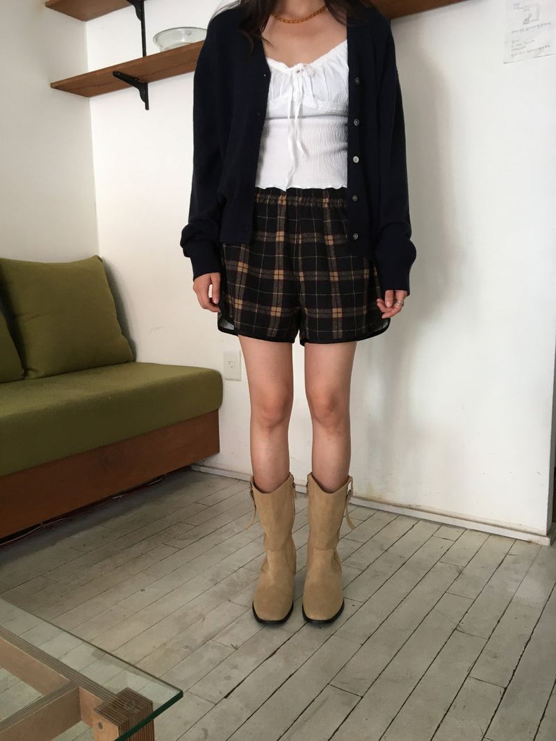 Square toe buckle boots (3color)