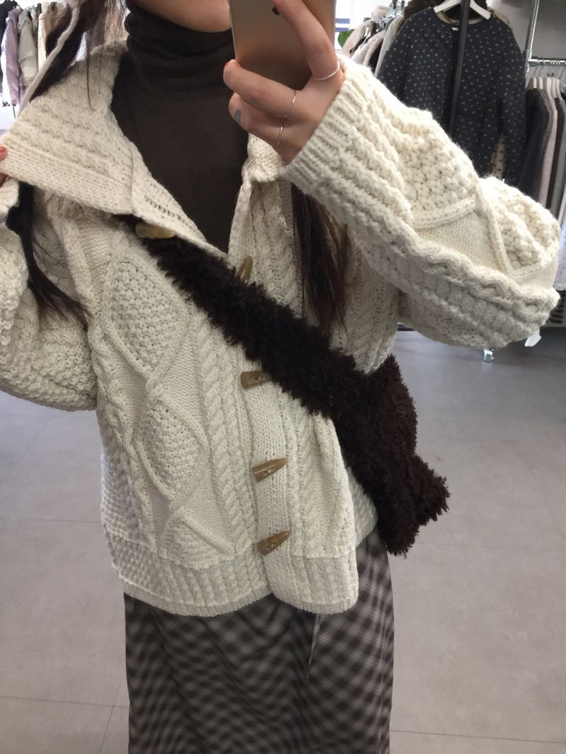 Twist Duffle Knit Cardigan (1color)