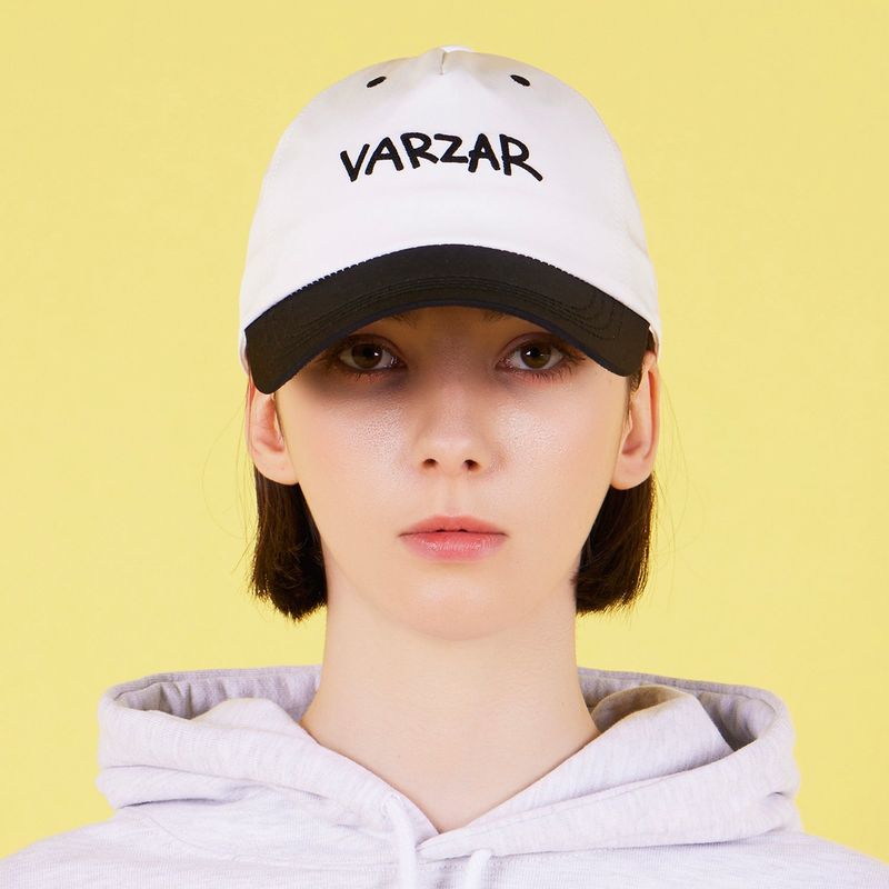 Scribble Two Tone 5panel Cap White