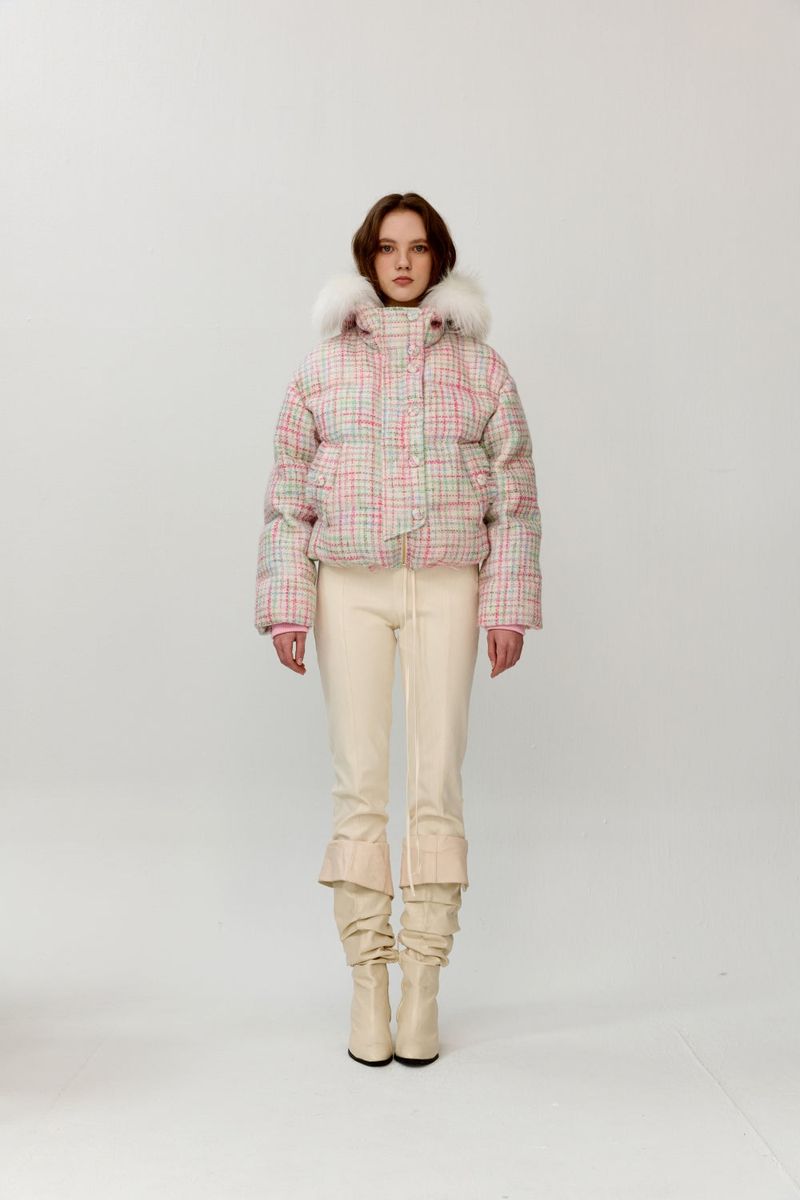 Tweed down jacket