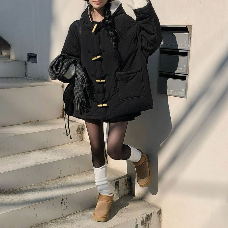 [BELLIDE MADE] HOODED OVERFIT QUILTING JUMPER