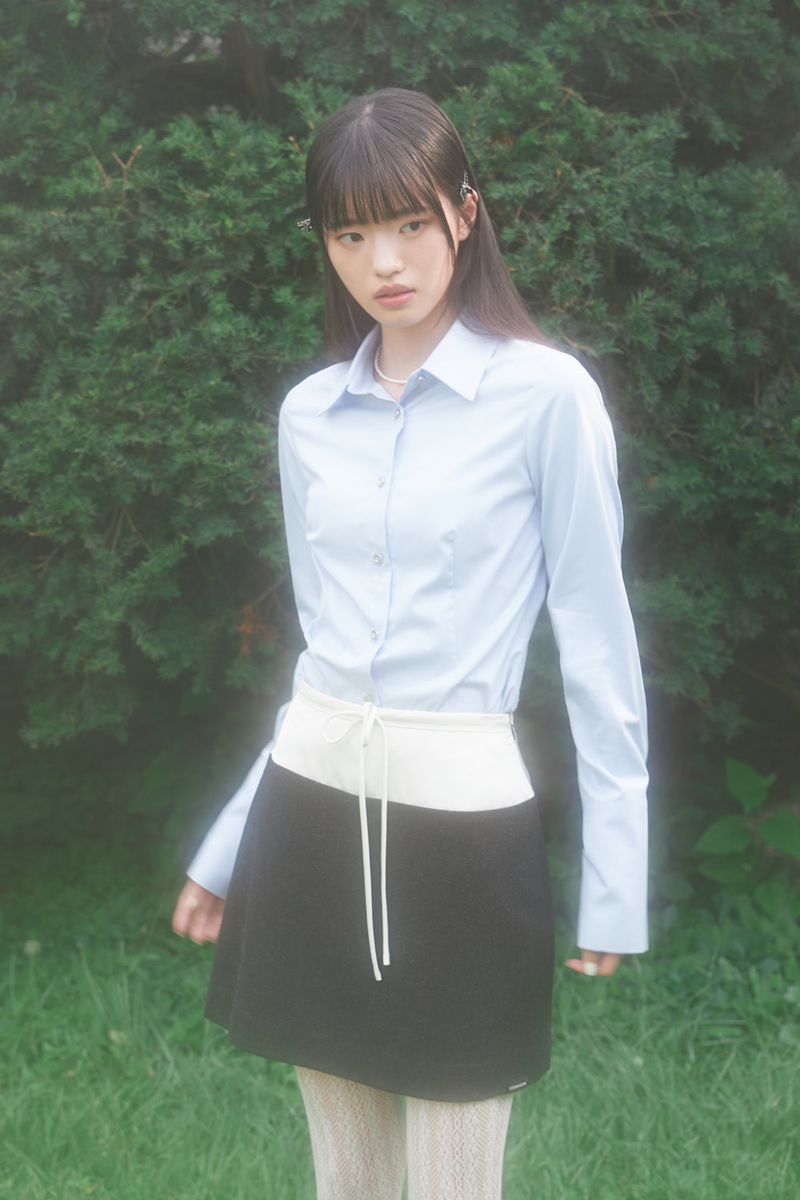 SATIN MIX MINI SKIRT (YELLOW)