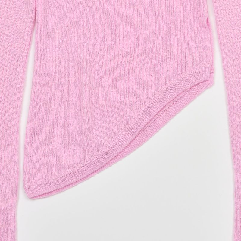 CUT-OUT OFF SHOULDER KNIT PINK