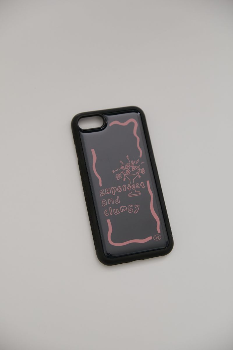pink line epoxy phone case