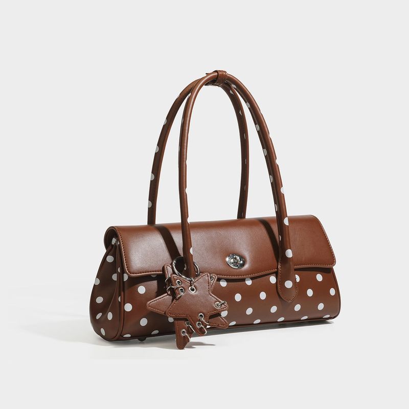 Star Keyring French Vintage Polka Dot Baguette Bag