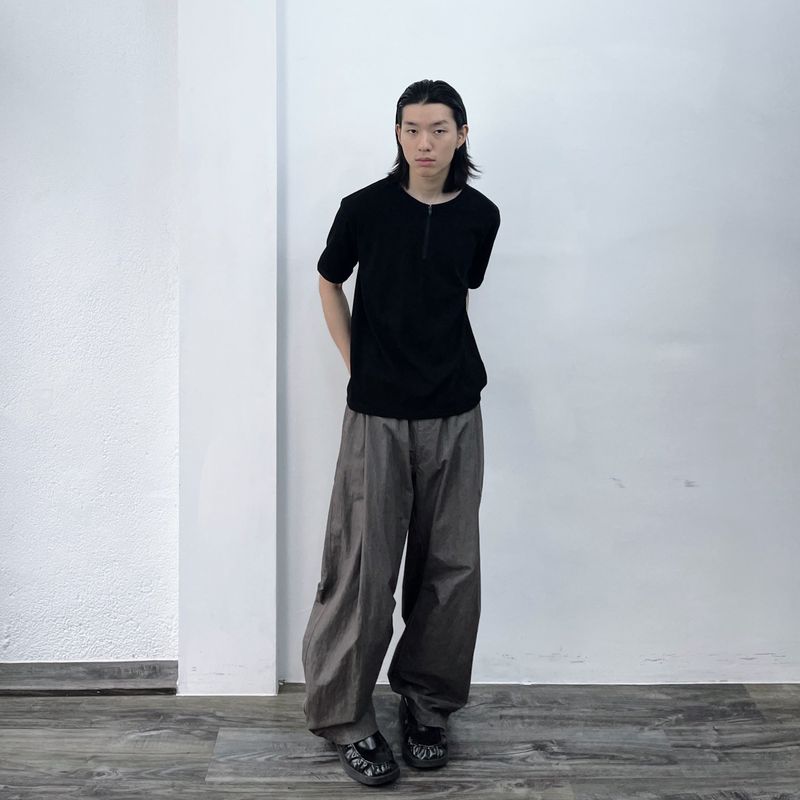 Structural Pleated Drawstring Pants