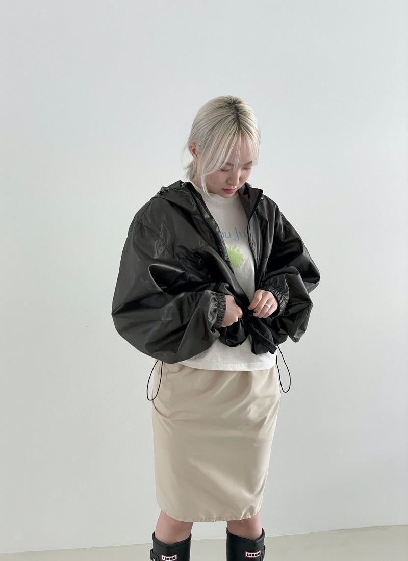 Arco iris(アルコイリス)の「Glossy string windbreaker jk(Jackets/Outerwear)」