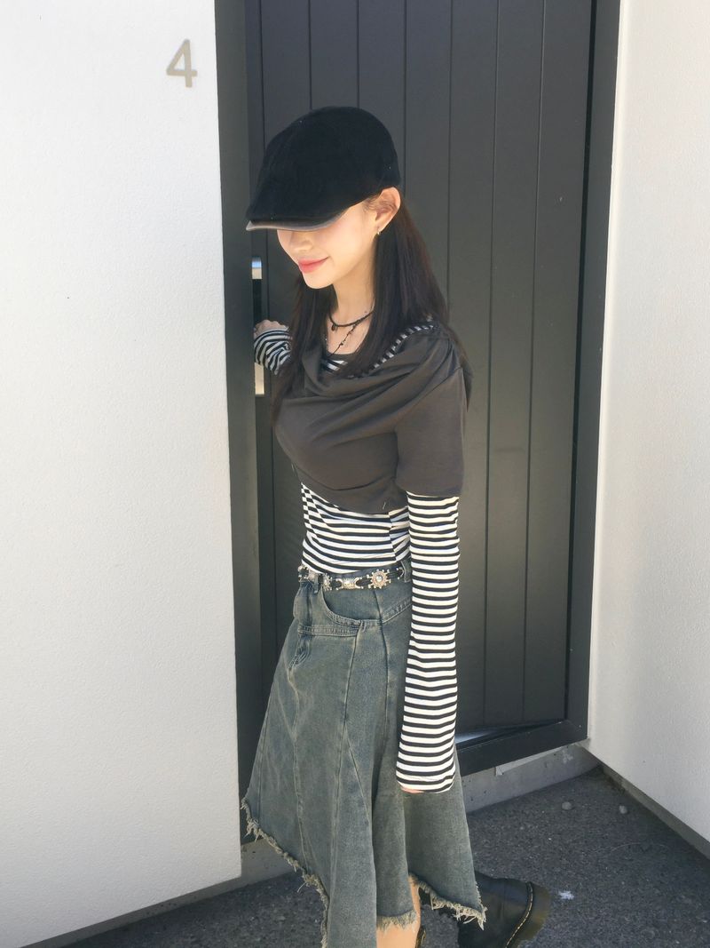 Draped Layered T-Shirt (2c)