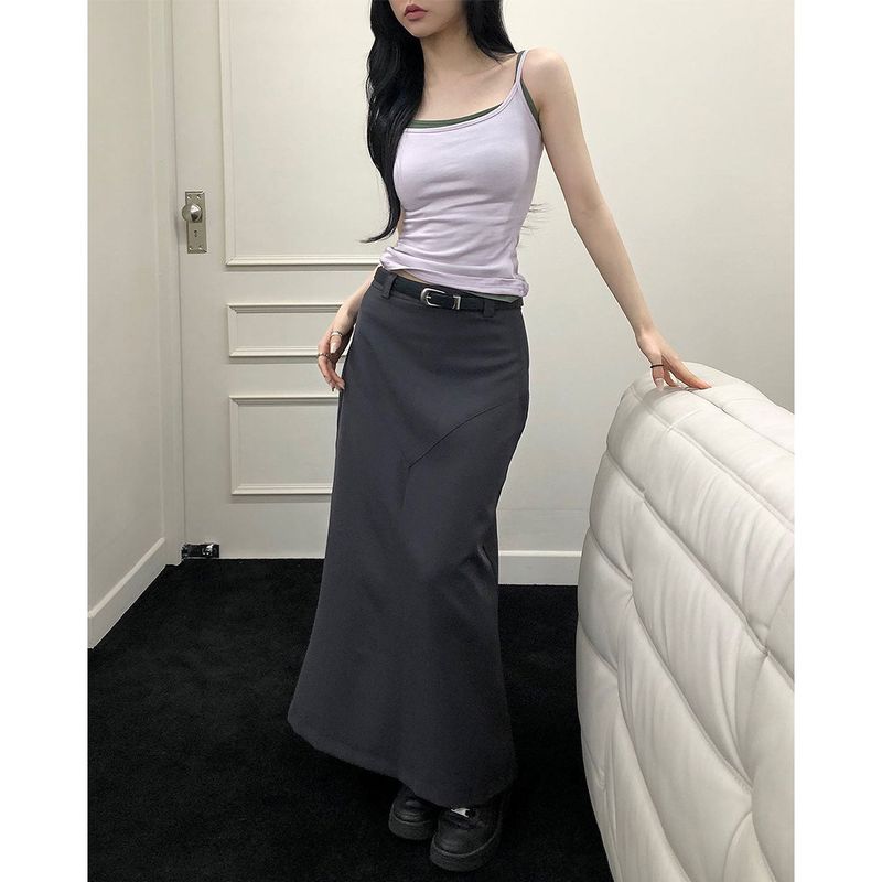 Curved Maxi Skirt