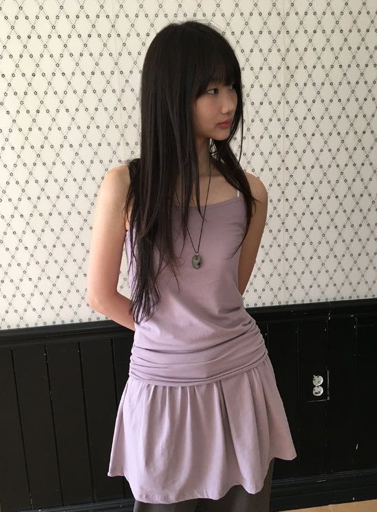 BAON（バオン）の「Garta Shirring Layered Sleeveless One Piece（Dresses）」