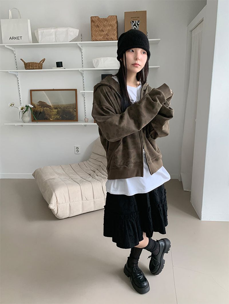 CAMO 2WAY SWEAT HOODIE (2C)