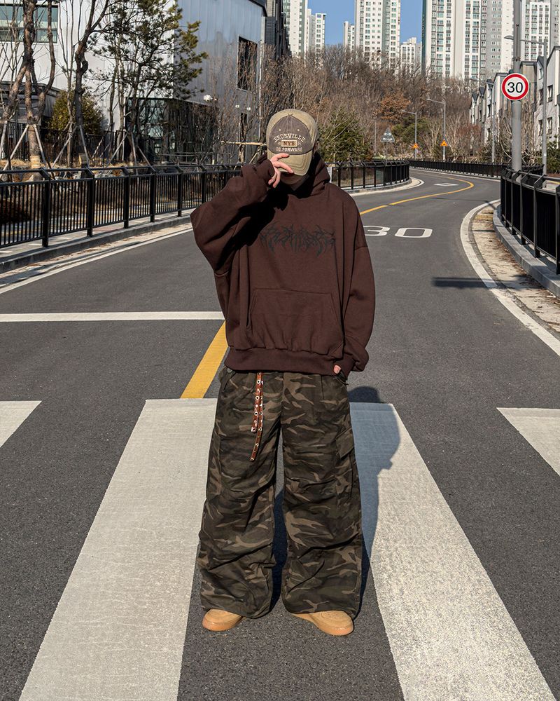 Cable Paint Over Hoodie