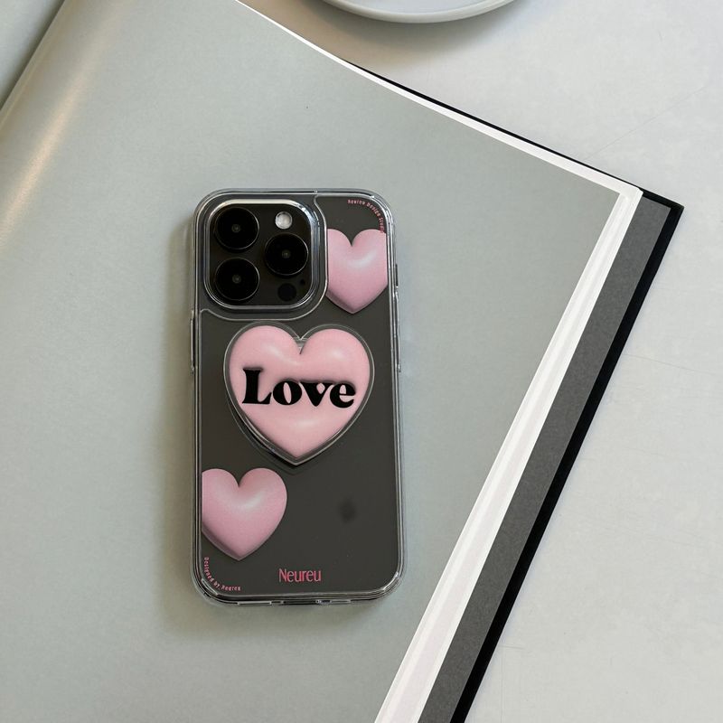 Blushing Rose Heart Balloon Case (Jelly Hard)