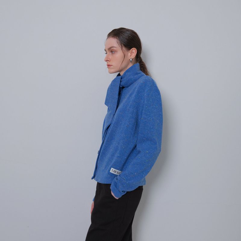 Blue Tie Knit Cardigan