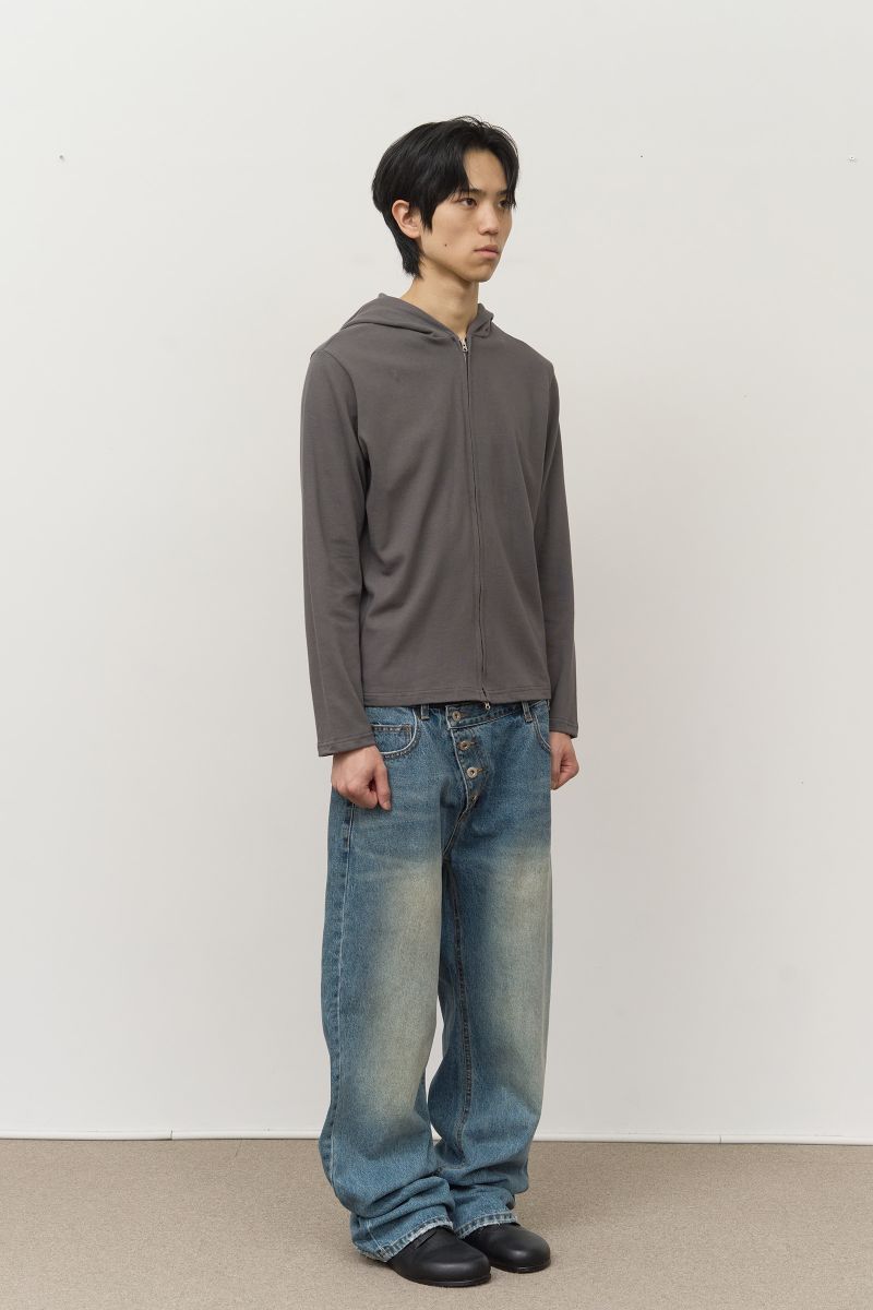 Slom Slash Button Denim