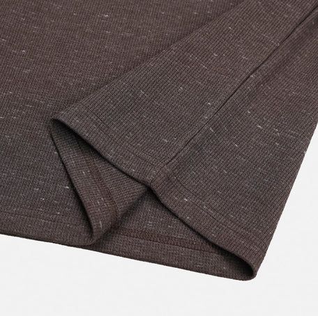 Devel Waffle Henley Neck Long Sleeve T-shirt