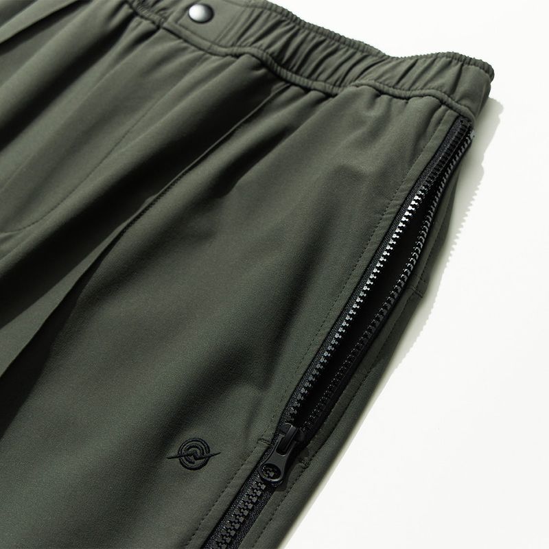 Nylon Span 4 Way Zip Pants - KHAKI