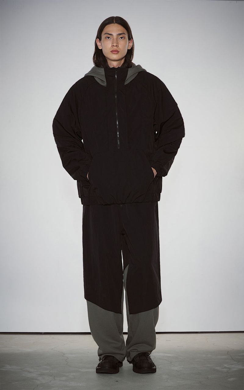 PIPPING MIX PANTS_BLACK