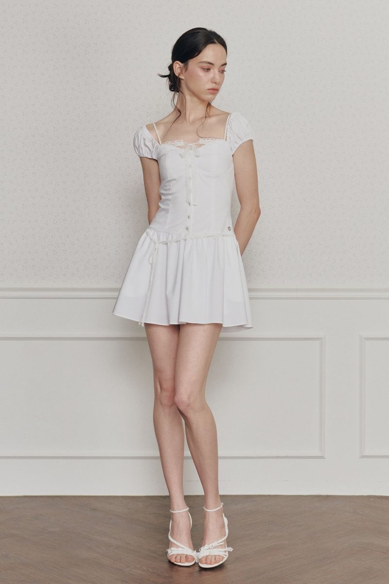 WENDY RIBBON DRESS white