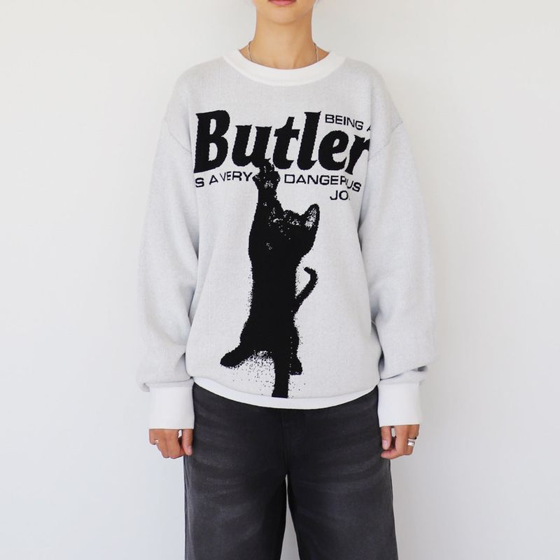 CAT BUTLER Knit Sweater (WHITE)