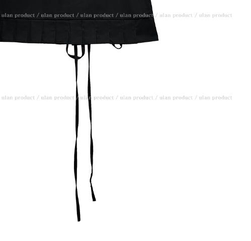 Molder strap layered pleated skirt