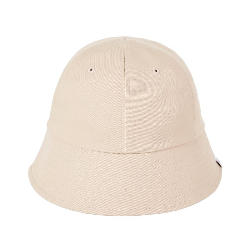 Monogram Label Round Bucket Hat Beige