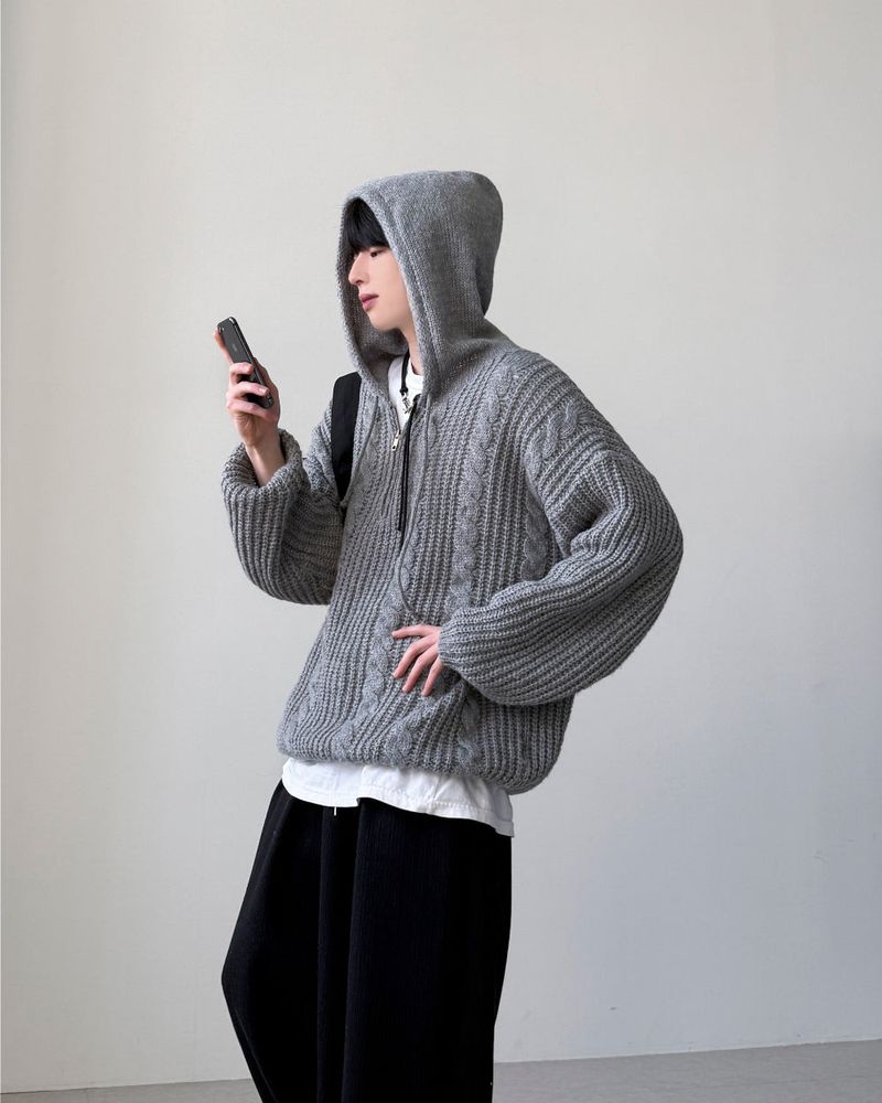 Pania Zip-Up Hood Knit