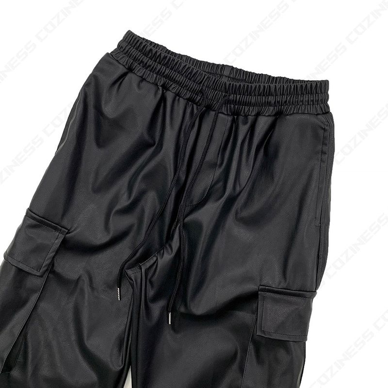 RU Vegan Leather String Cargo Pantsヴィーガン