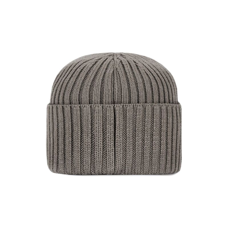 VA Curved Logo Washed Beanie / Khaki Gray