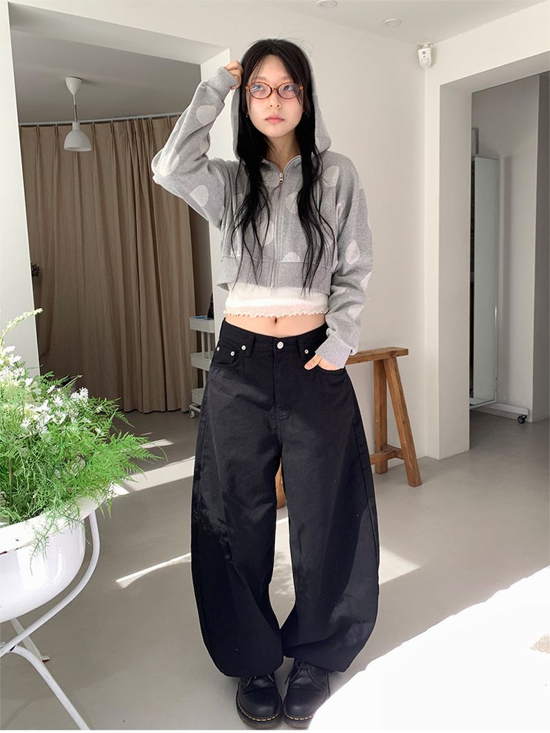 DOT HOOD ZIP-UP (2C)