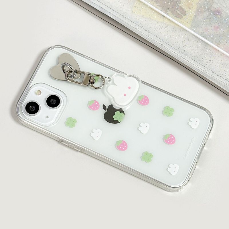 [Gel-hard] Clover Rabbit Strawberry Phone case (only case)