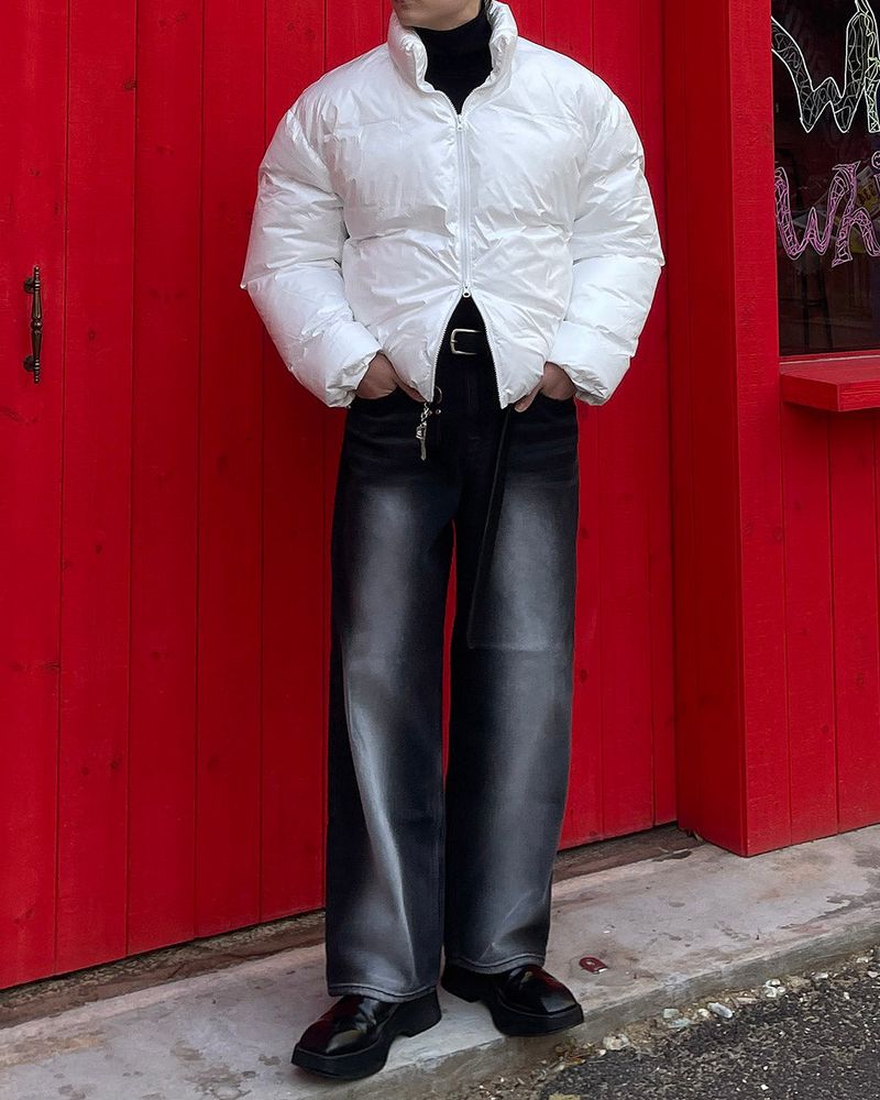 SK Carbin Crop Padding puffer jacket (2 colors)