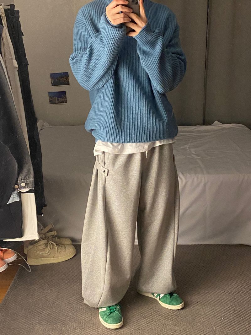 basic hachi round muji Knit 2C