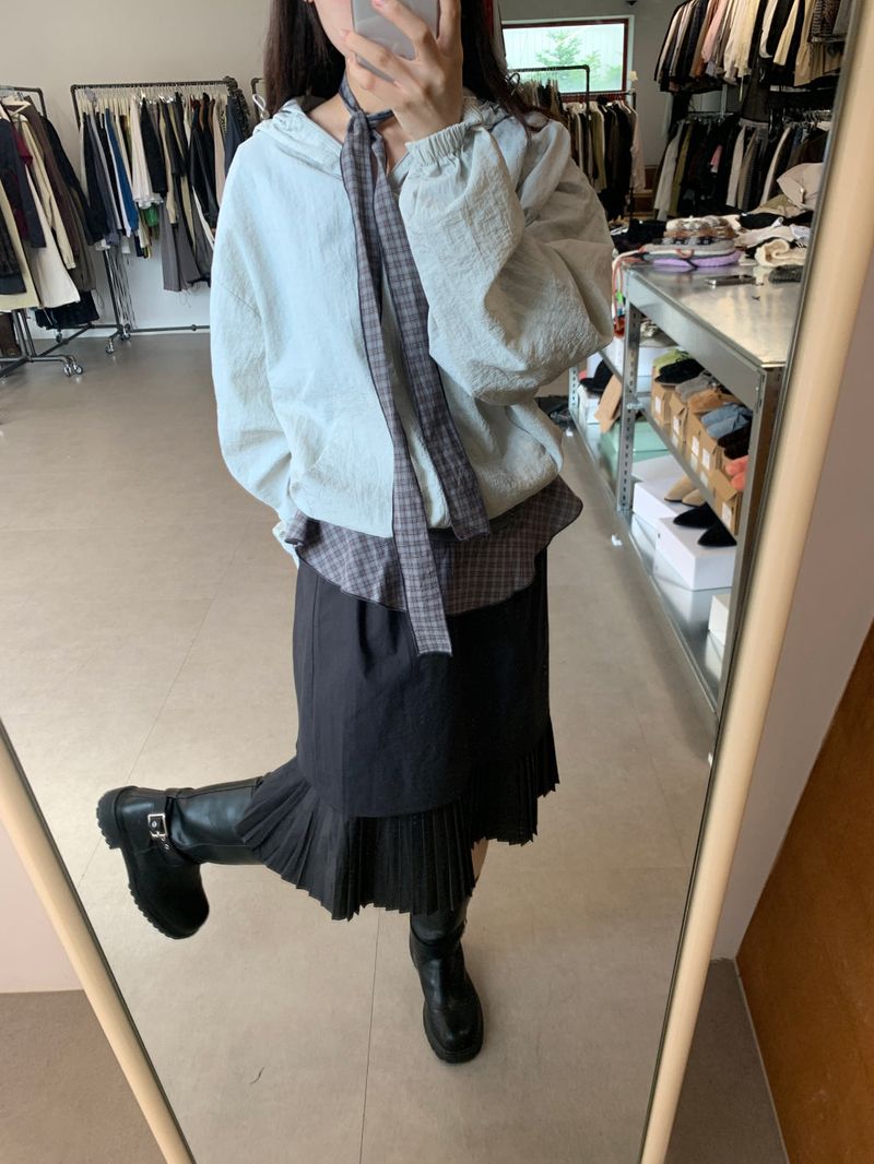 Hachi Layered Pleated Skirt (1color)