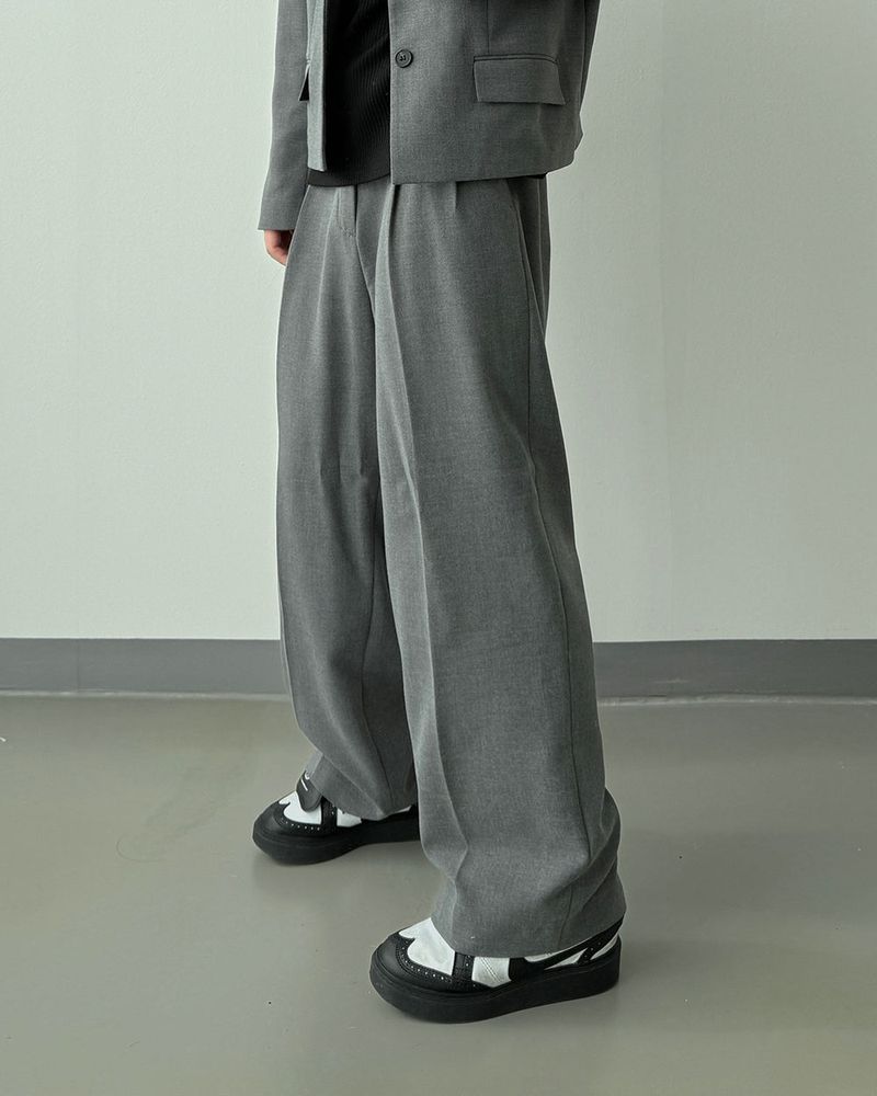 LUMI Back Banding Wide Slacks