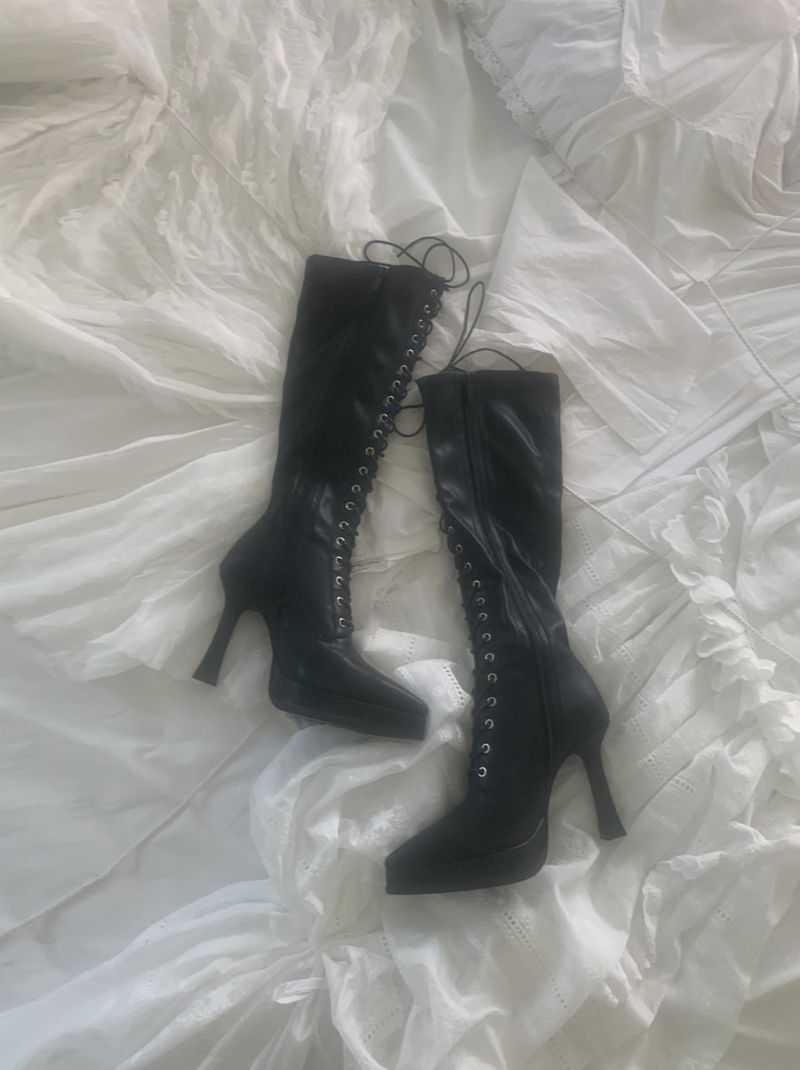 Vinacell Lace-Up Long Boots