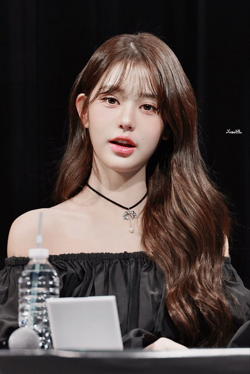 [IVE Wonyoung Necklace] Romantic bow and pearl drop choker - Silver Color
