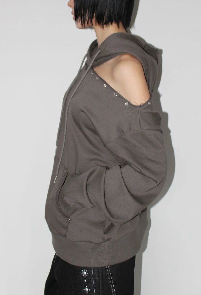 CUTTING EYELET HOODIE