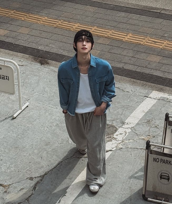 Luffy 23-embroidered wide sweatpants