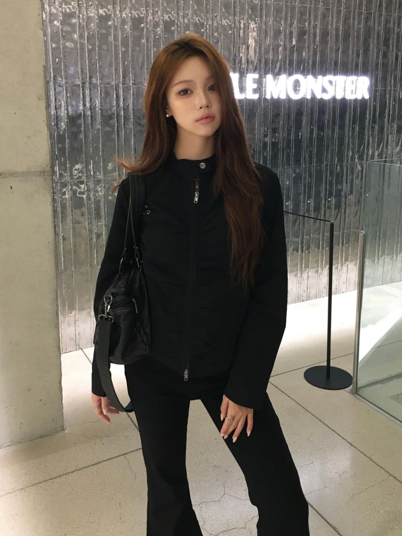 Rosy Shirring Cotton Rider Jacket (3c)