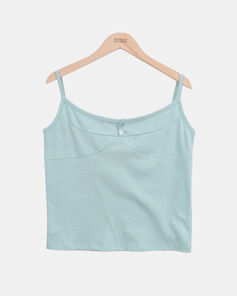 Seopyu Button Strap Sleeveless Top