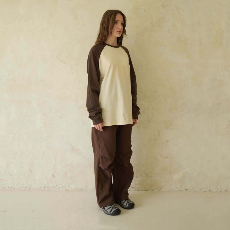 Beige Raglan Long Sleeve