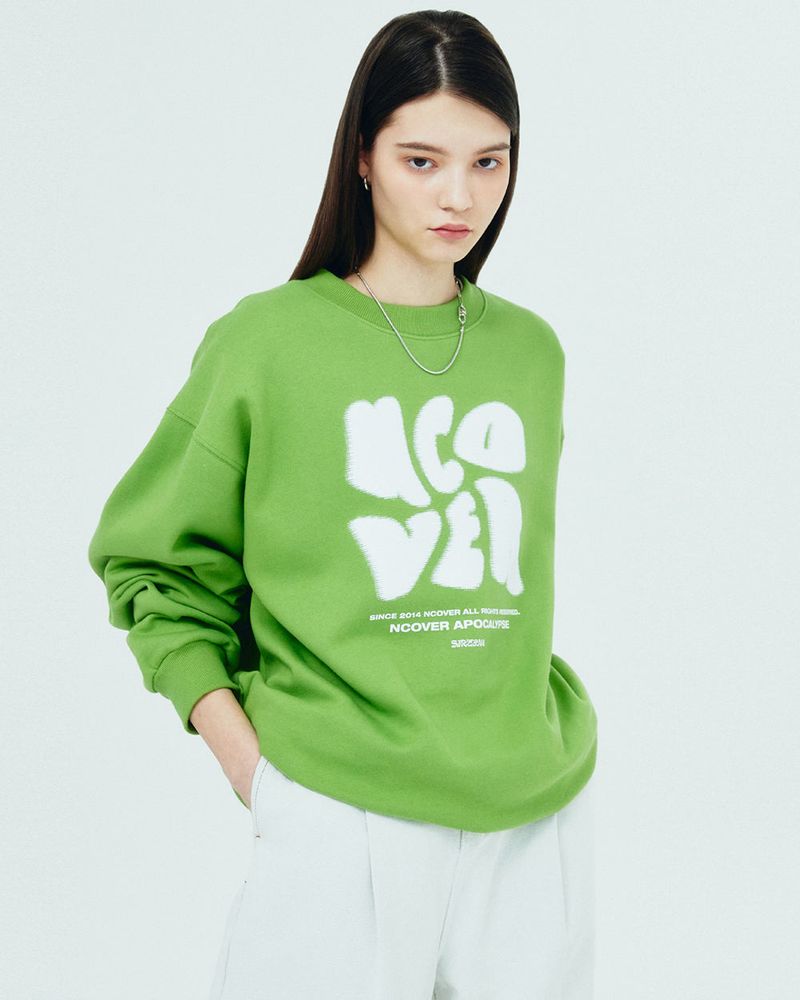 NCOVER(エンカバー)の「POINTAGE LOGO SWEATSHIRT-OLIVE GREEN(Tops)」