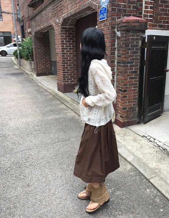 Ryoga Mesh Summer String Hood Zip-Up