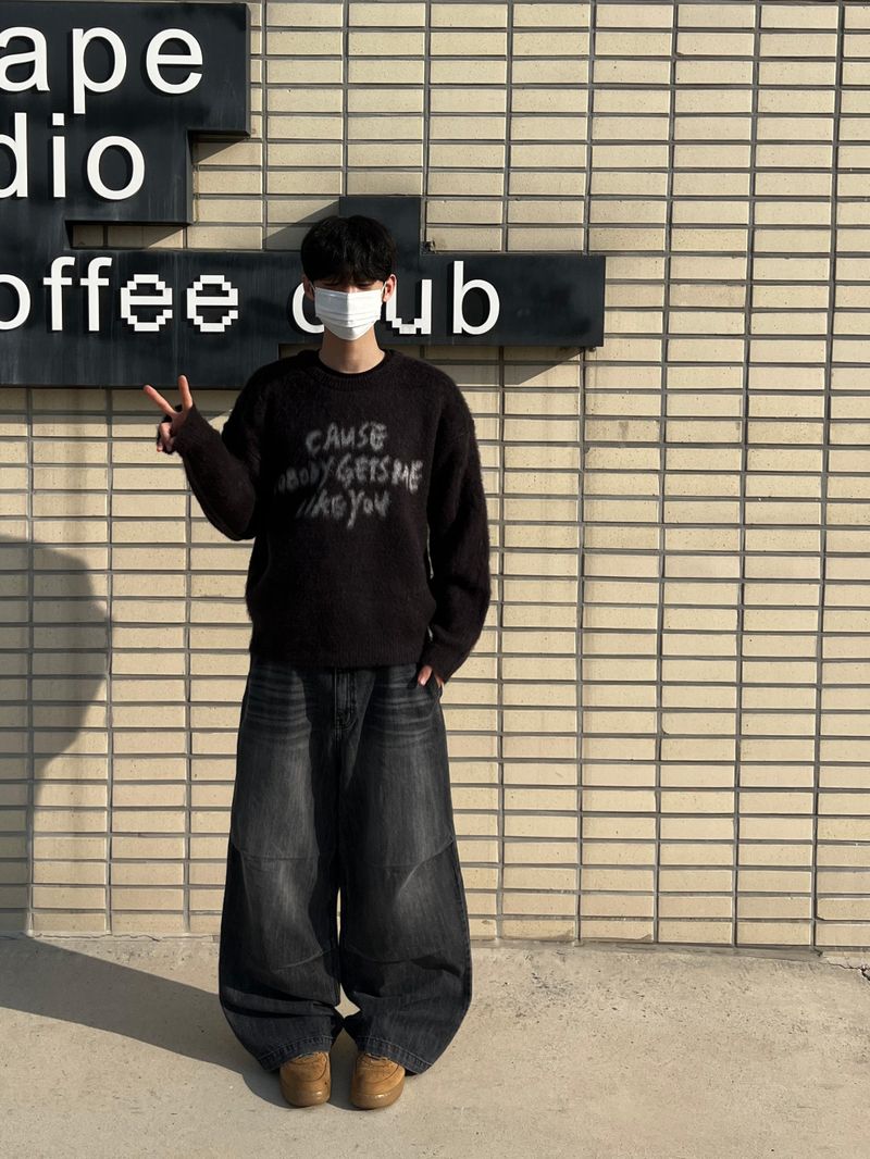 Low Snap Balloon Denim Pants (2 Colors)