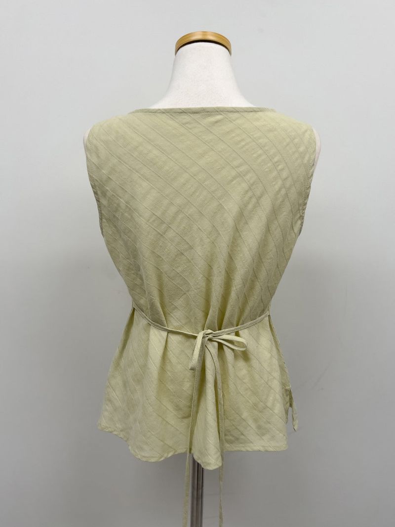 Hachi Shirred Strap Sleeveless Blouse