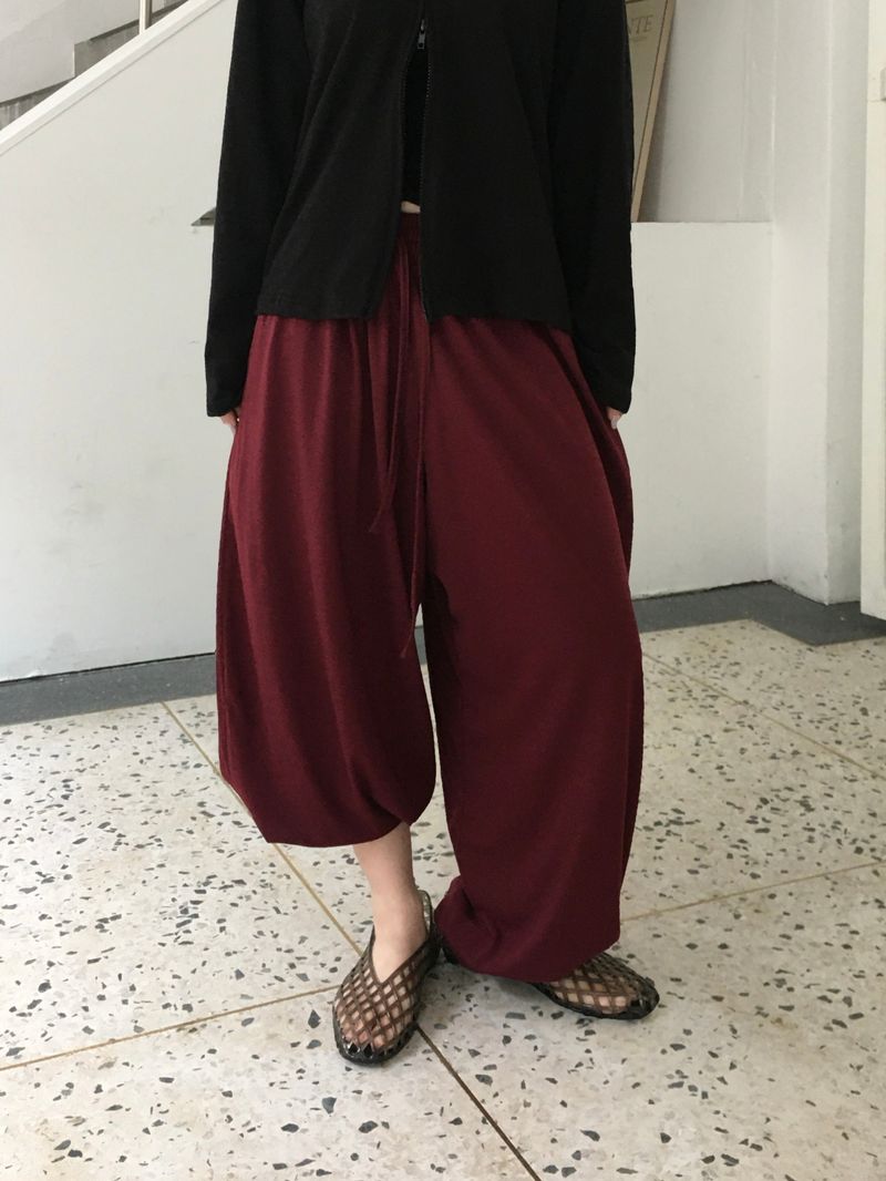 Harem Rayon Wide Banding Pants (3c)