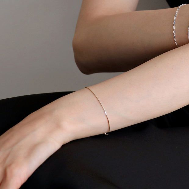 Less is more（レスイズモア）の「silver thin snake chain bracelet (14K gold plated（Accessories）」
