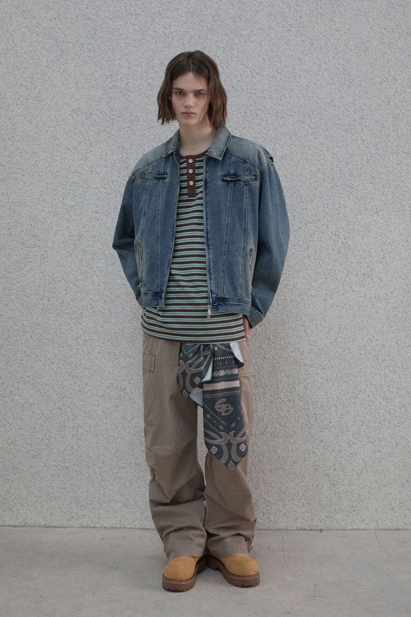 vintage washing line trucker jacket