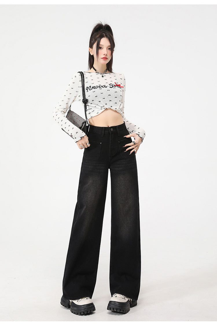 Charcoal Grey High-Rise Sculpting Cargo Jeans